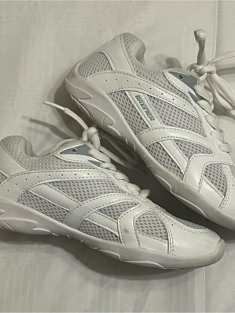White Kids Mesh Athletic Sneakers